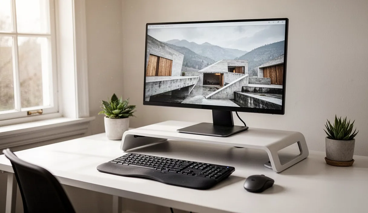 Adjusting Desktop Monitor Height for Neck Strain